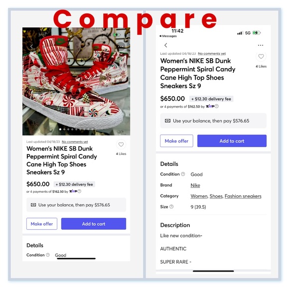 Nike Shoes Womans Nike Sb Dunk Peppermint Spiral Candy Cane